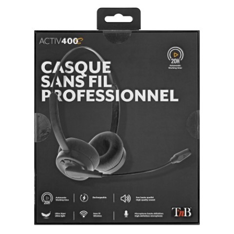 T'nB Activ 400S Stereo Noir - Micro-casque - grosbill.com - 2