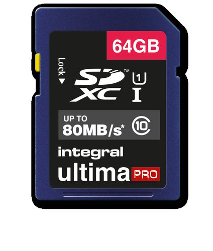 Integral SDXC 64GB Class 10 UHS-I 80MB/s