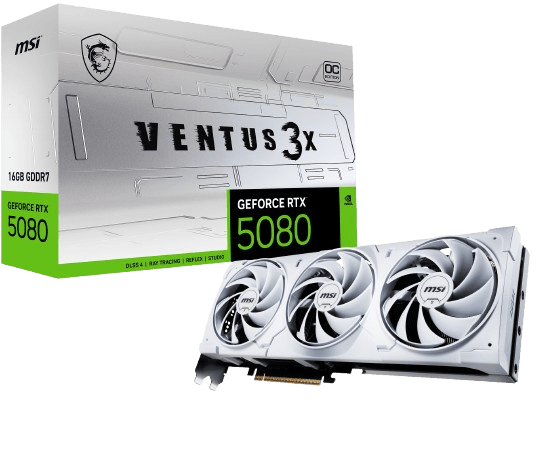 MSI GeForce RTX 5080 16G VENTUS 3X OC WHITE - Carte graphique MSI - 0