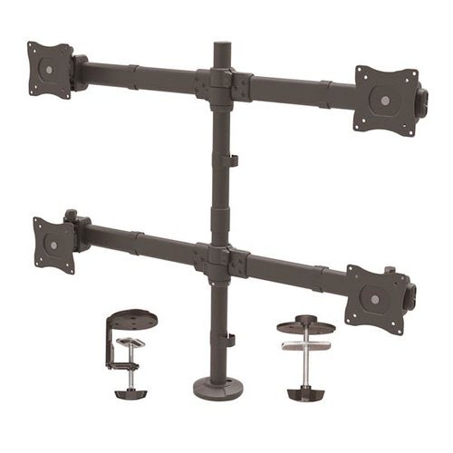 Desk Mount Quad Monitor Arm - Steel - Achat / Vente sur grosbill.com - 0