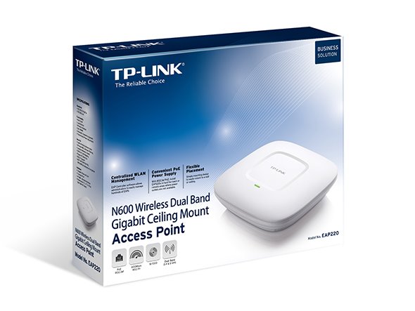TP-Link EAP220 - Double bande N600 PoE - Blanc# - grosbill.com - 0