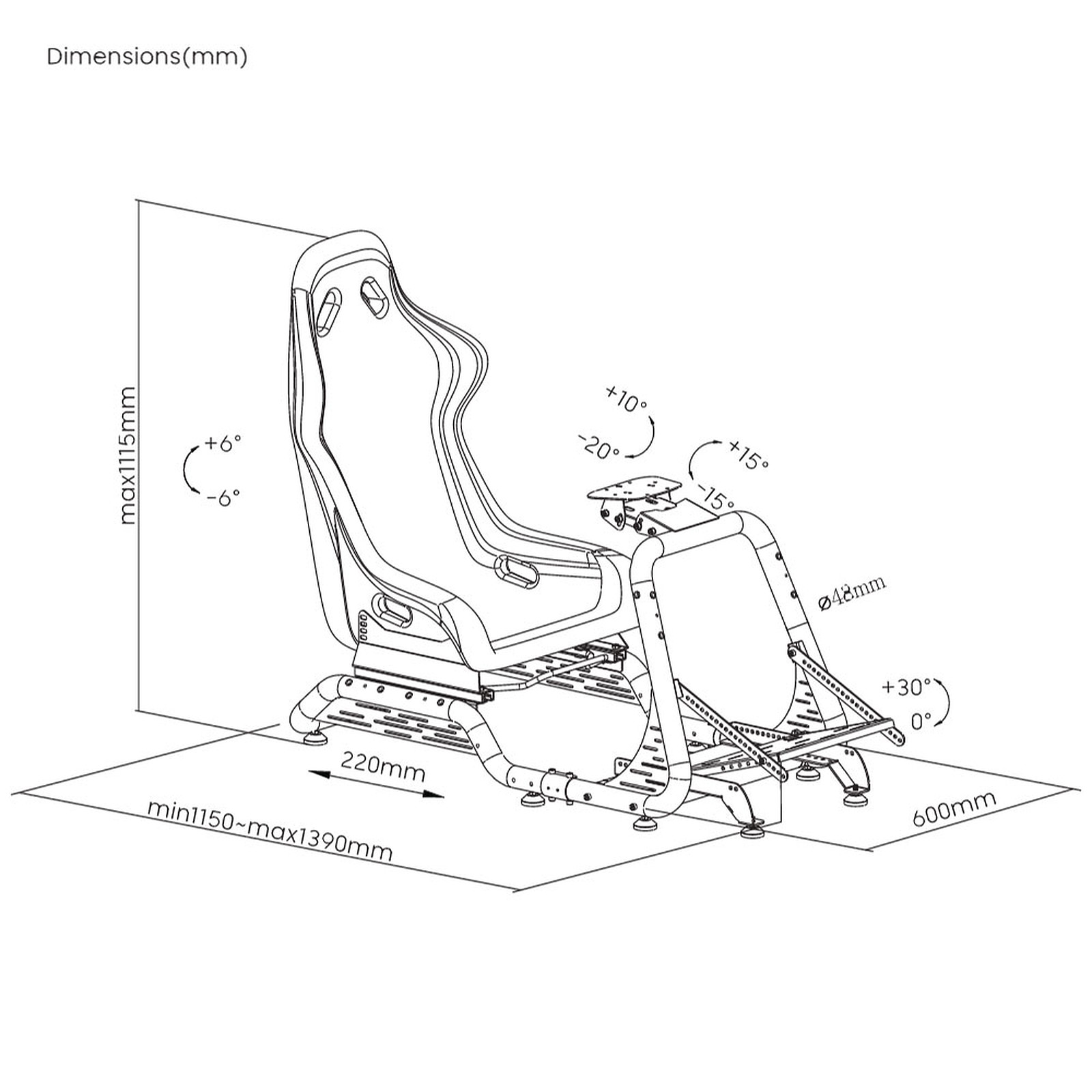 OPLITE COCKPIT GTR S8 INFINITY (OP-GTR-RC(S8)) - Achat / Vente Chassis Simracing sur grosbill.com - 2