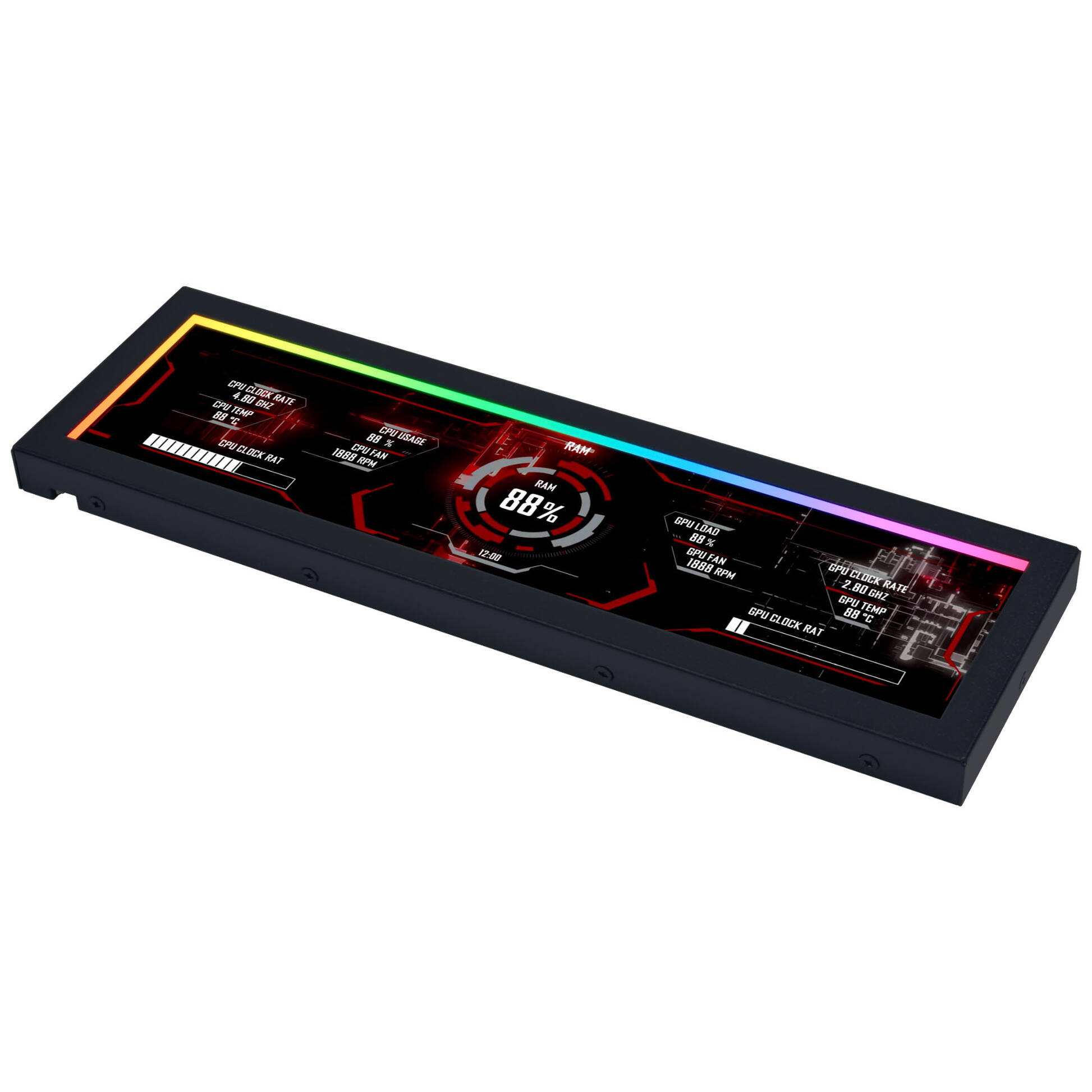 Lian-Li Écran universel 8.8" - Noir - Accessoire boîtier - 2