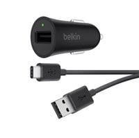 Belkin Chargeur allume-cigare USB + câble USB-C - Noir (F7U032bt04-BLK) - Achat / Vente Chargeur sur grosbill.com - 0