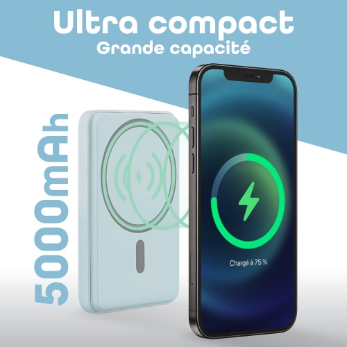 T'nB Powerbank USB-C - 5000 mAh - 20W - Bleu (PBUMAG5BL) - Achat / Vente Batterie Externe  sur grosbill.com - 3