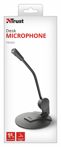 Trust PRIMO microphone - Noir (21674) - Achat / Vente Vidéoconférence sur grosbill.com - 2