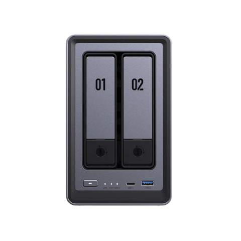 UGREEN DXP2800 - 2 Baies avec 2 disques WD 4To RED Plus   - Serveur NAS - 1