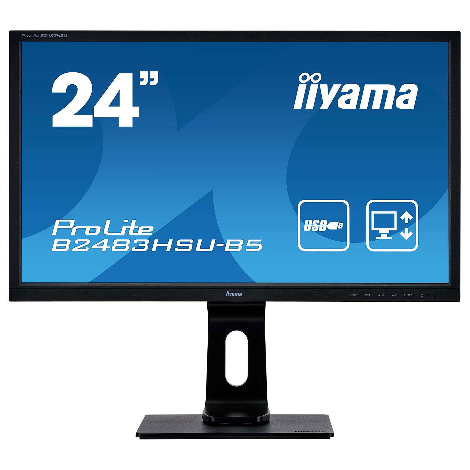 Iiyama 24 pouces  B2483HSU-B5 - Ecran PC Iiyama - grosbill.com - 0