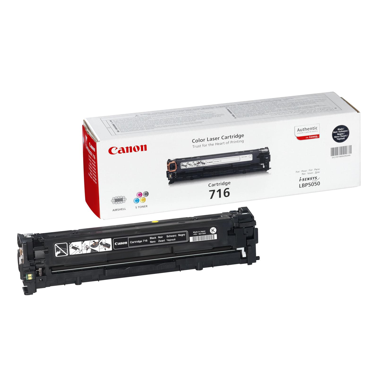 Toner CRG 716 Noir - 1980B002 pour imprimante Laser Canon - 0