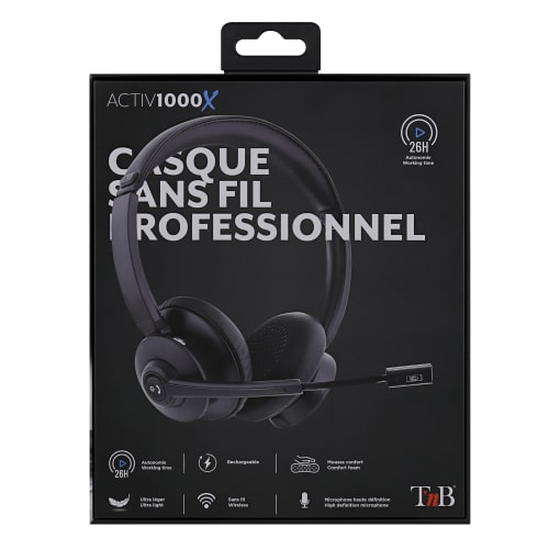 T'nB ACTIV1000X Stereo Noir - Micro-casque - grosbill.com - 4