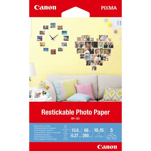 Paper/RP-101 Restickable Photo 4x6 5sh - Achat / Vente sur grosbill.com - 0