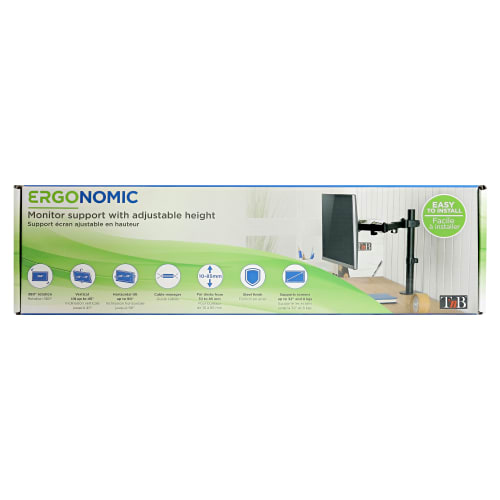Support de bureau ajustable 1 écran - Accessoire écran T'nB - 5