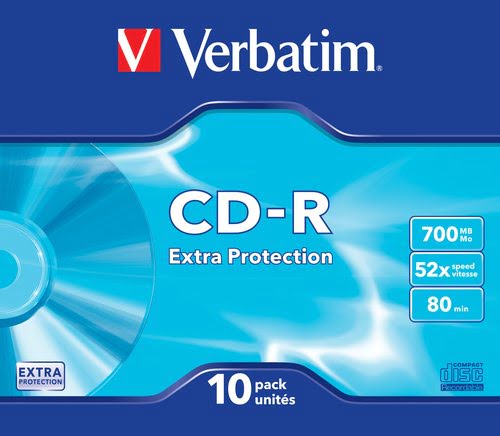 Verbatim CD-R/700MB 80Min 52xspd SlimCase 10pk