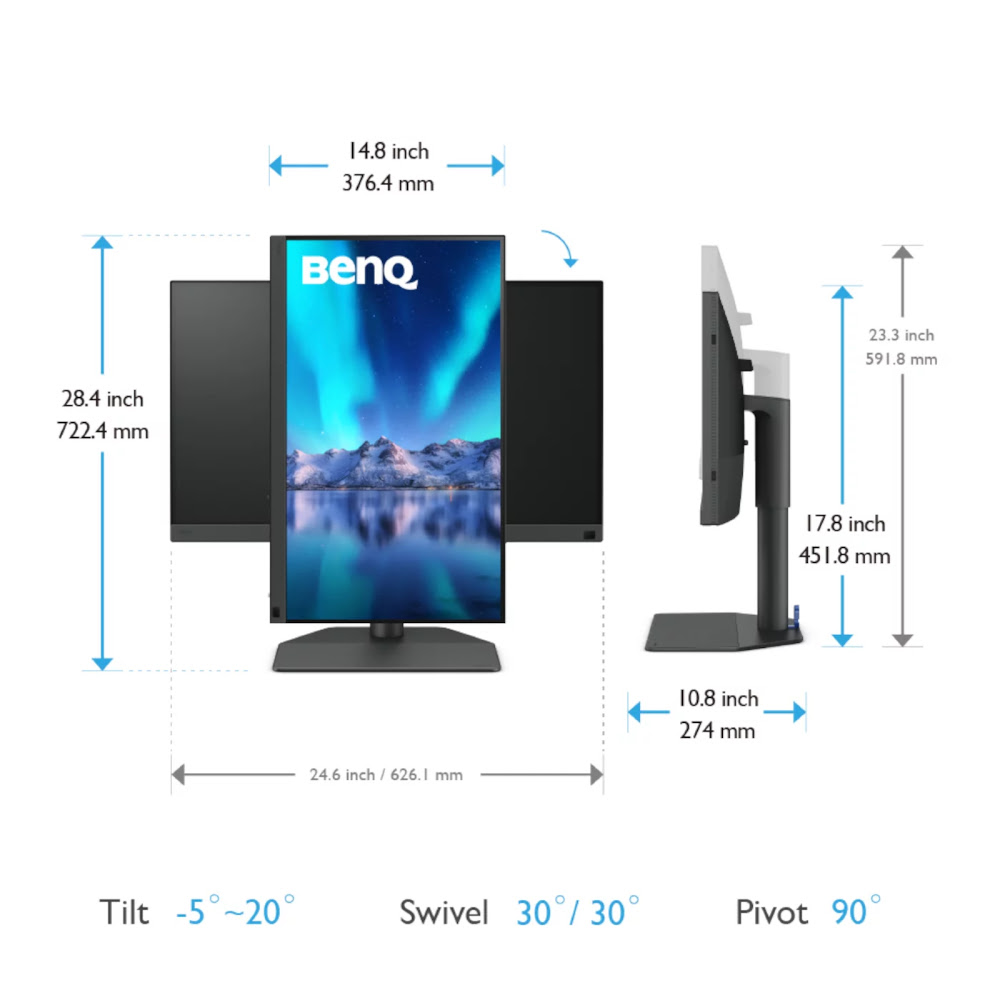 BenQ 27 pouces  SW272U - Ecran PC BenQ - grosbill.com - 4