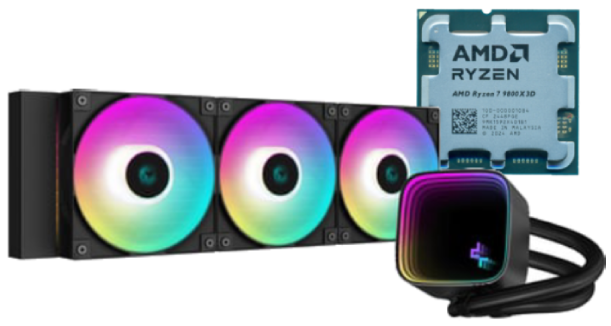 9800x3D Tray + Watercooling 360mm LS720 SE - Noir  - grosbill.com - 0