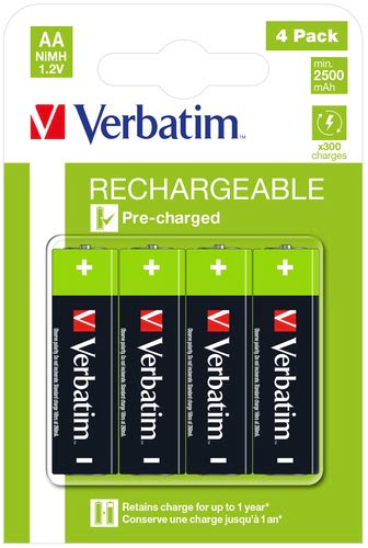 RECHARGEABLE BATTERY AA 4 PACK/HR6 - Achat / Vente sur grosbill.com - 0