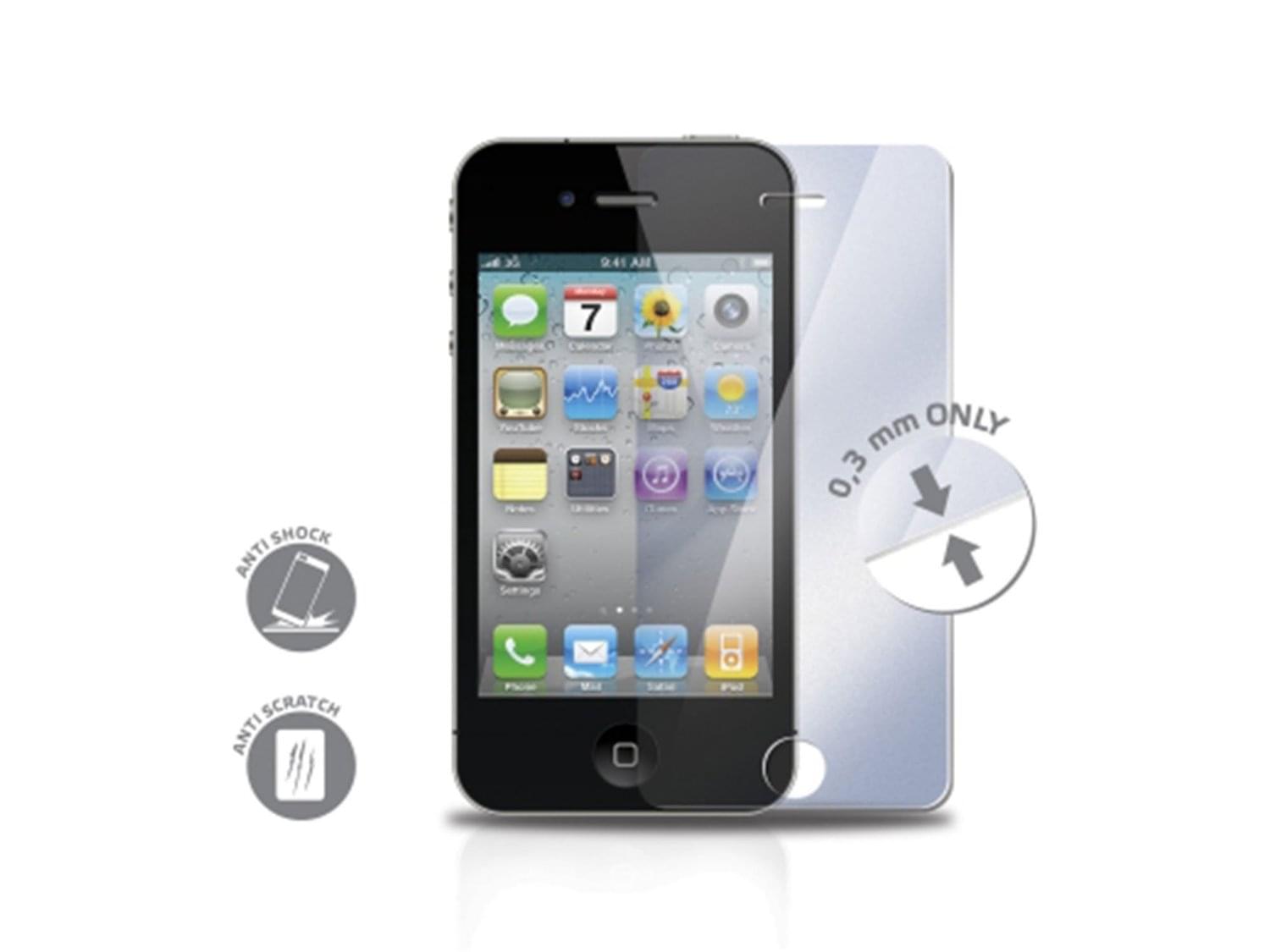 Film de Protection Protection en verre trempé pour iPhone 4/4S - Accessoire téléphonie Grosbill - 0