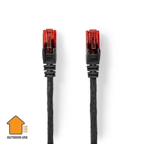 Câble RJ45 Cat6 U/UTP - 20m - Noir - Connectique réseau - 2