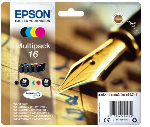 Epson - Noir, Cyan, Magenta, Jaune - C13T16264022 - Achat / Vente Consommable imprimante sur grosbill.com - 0