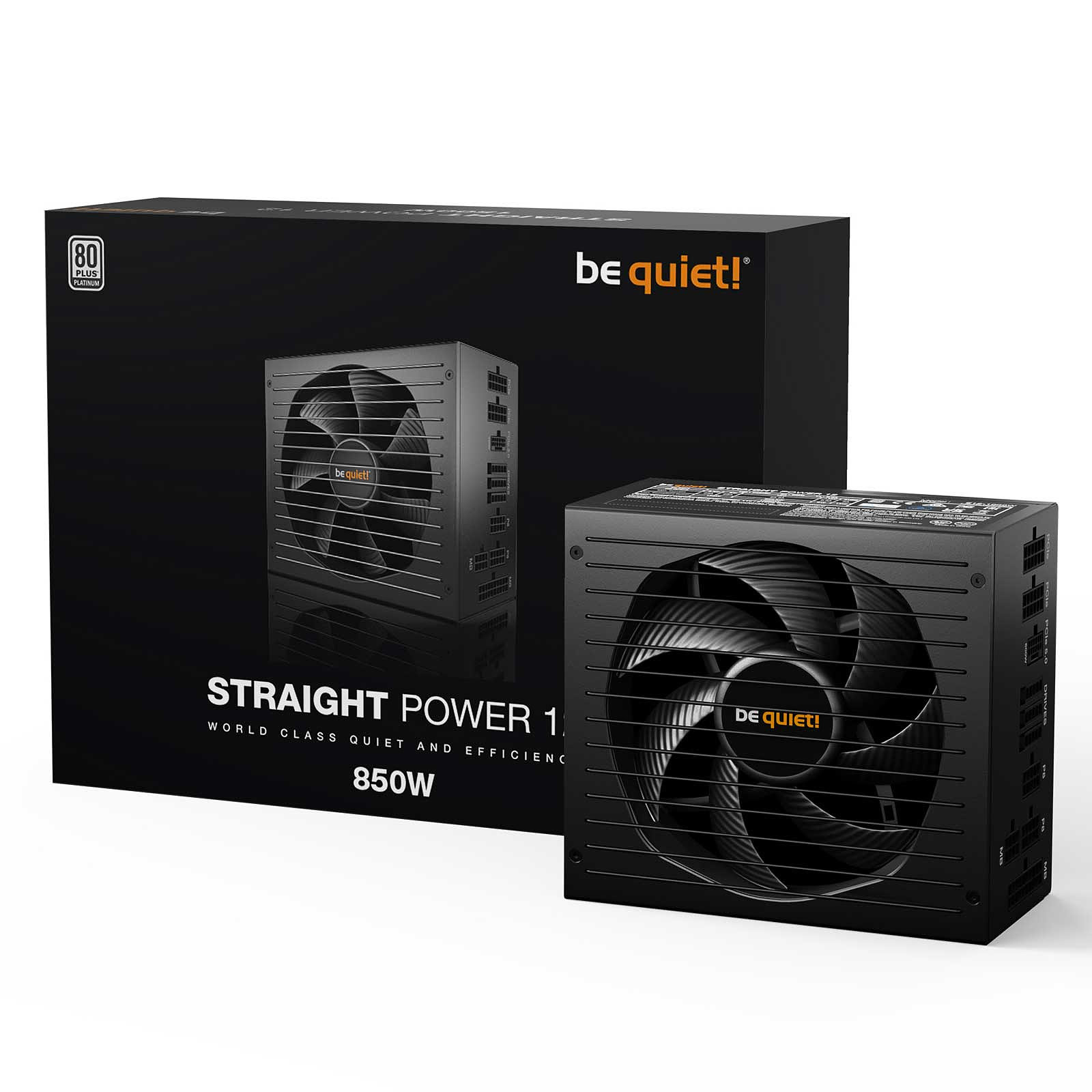 image produit Be Quiet! ATX 850W - Straight Power 12 80+ PLAT - BN337 Grosbill