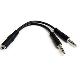 Grosbill Connectique TV/Hifi/Video StarTech Adapt. casque et micro Jack F vers 2x Jack M 3,5mm