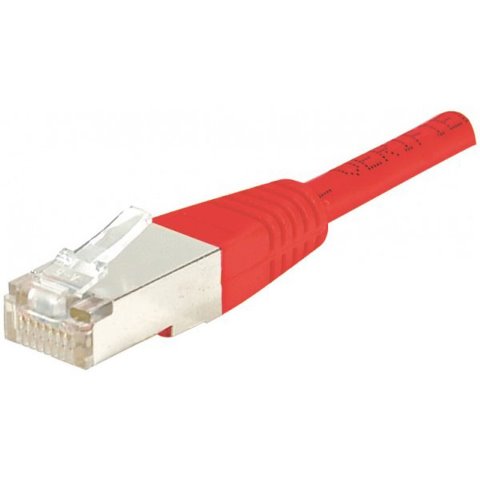 Câble RJ45 Cat5e F/UTP - 0.5m - Rouge# - Connectique réseau - 0