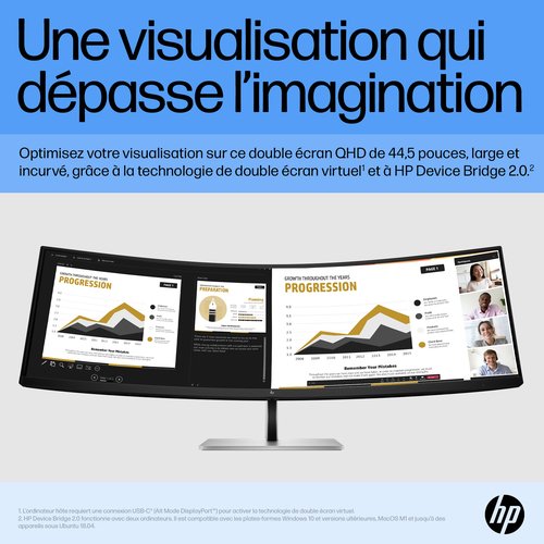 E45C G5 CURVED DQHD MONITOR - Achat / Vente sur grosbill.com - 8