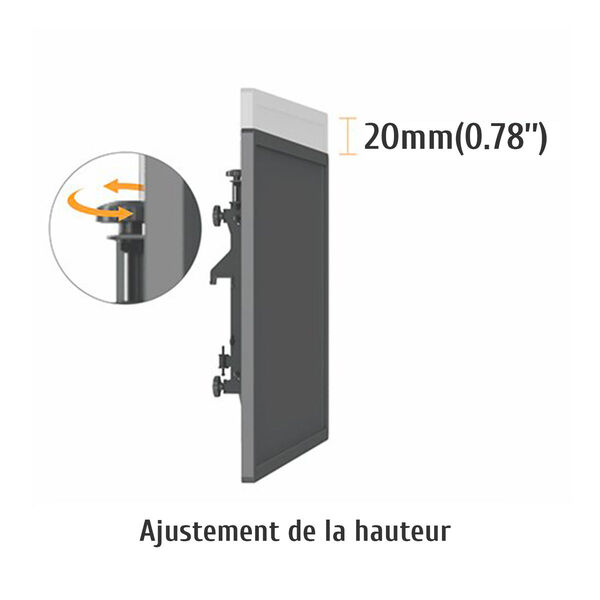 Support sur roulettes pour écran TV 32" - 75"   - Accessoire écran - 8