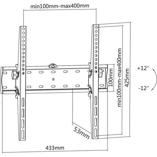 Support mural inclinable pour écran TV 37"-55"  - Accessoire écran - 5