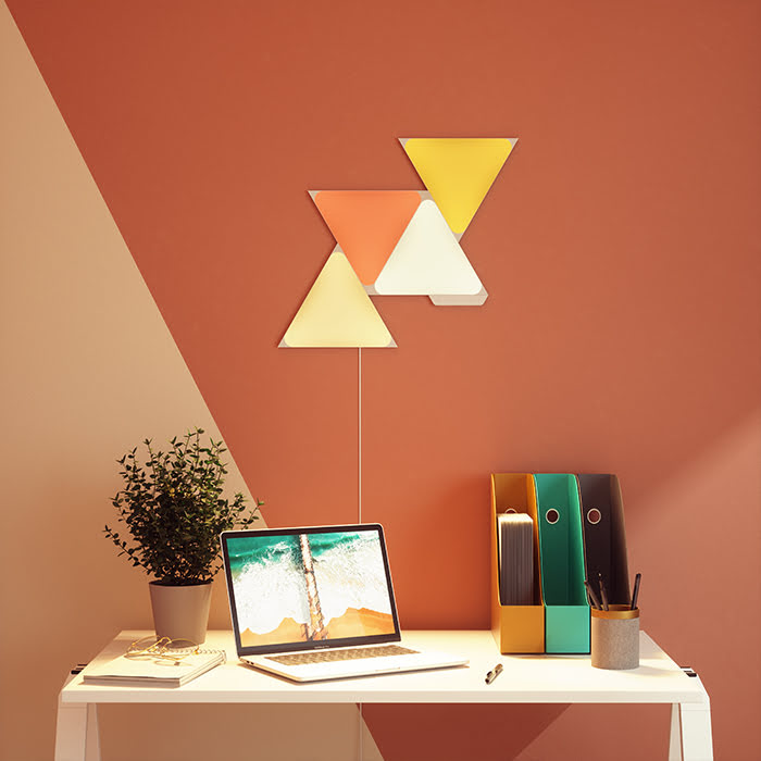 Nanoleaf Shapes Triangles Starter Kit - 4 Pièces (NL47-2002TW-4PK) - Achat / Vente Objet connecté / Domotique sur grosbill.com - 1