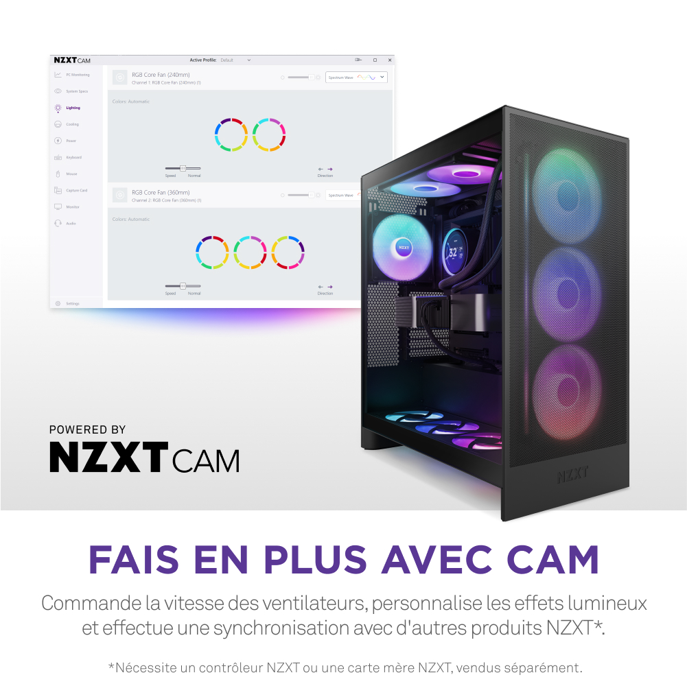 NZXT F420RGB Core Fan (Single Frame) - Ventilateur boîtier NZXT - 13