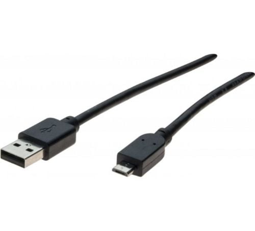 Câble USB-A 2.0 vers Micro USB B m/m- 1m - Noir - Connectique PC - 0