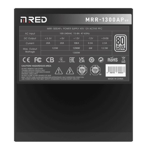 M.RED 80+ Platinum (1300W) - Alimentation M.RED - grosbill.com - 2