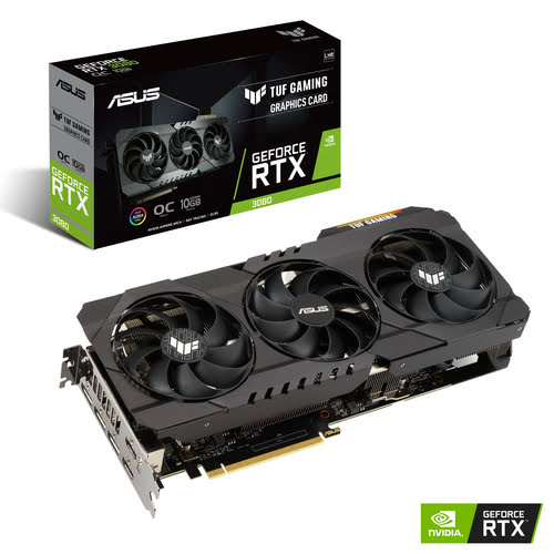 image produit Asus TUF-RTX3080-O10G-V2-GAMING - RTX3080/10G/HDMI/DP-Seconde Vie-Bon Etat Grosbill