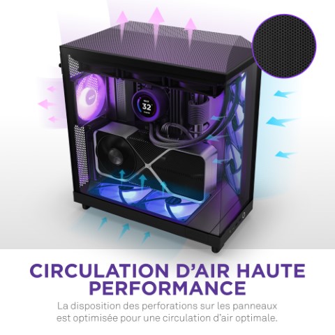NZXT H6 Flow RGB Noir Noir - Boîtier PC NZXT - grosbill.com - 13