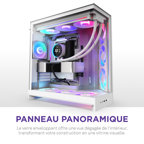 NZXT H9 Flow RGB Blanc Blanc - Boîtier PC NZXT - grosbill.com - 10
