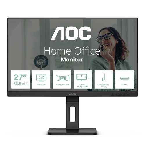 AOC Q27P3CV 27 LED Quad HD 4 ms Black
