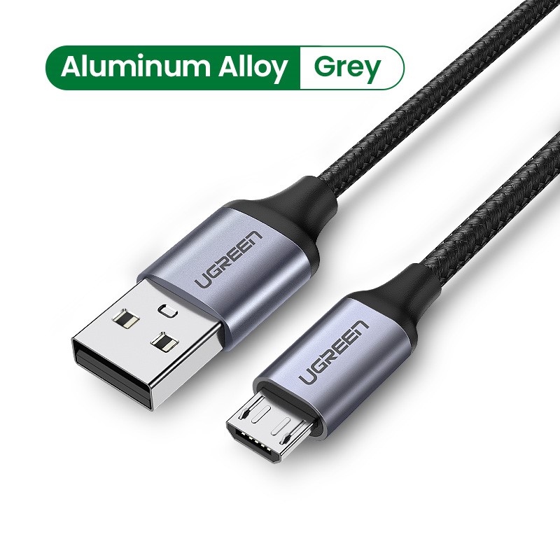 Câble Micro USB vers USB 2.0A/Tressé/1m/Noir - Connectique PC - 0