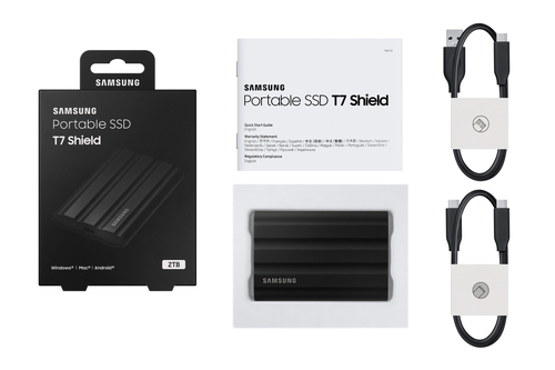 Samsung T7 SHIELD 2To Black (MU-PE2T0S/EU) - Achat / Vente Disque SSD externe sur grosbill.com - 10