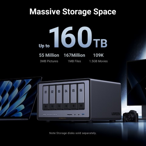 UGREEN DXP6800 Pro - 6 Baies  - Serveur NAS UGREEN - grosbill.com - 3