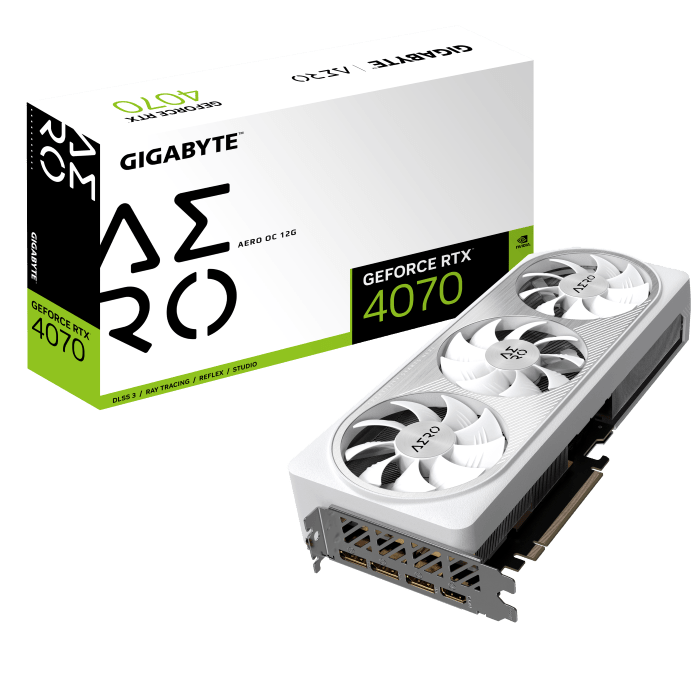 Gigabyte GeForce RTX 4070 AERO OC 12G  - Carte graphique Gigabyte - 0