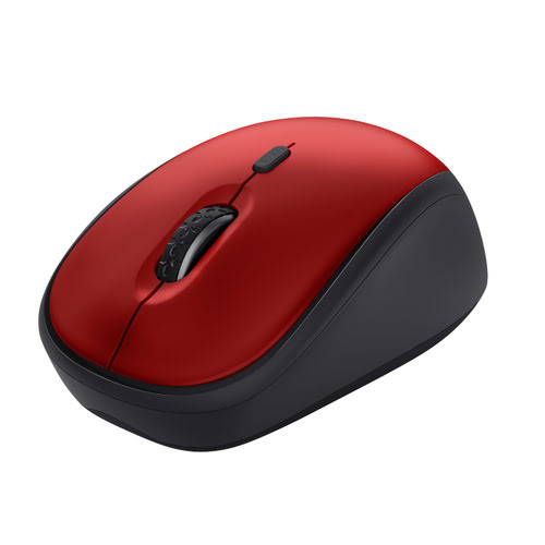 Souris PC Trust - Yvi + Eco - Rouge/Sans fil