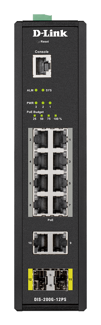 Switch D-Link 8 Ports PoE Gigabit + 2 Ports SFP - Manageable    - 2