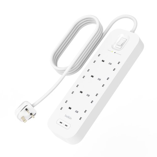 Surge Protection 8 Outlet Dual USB-C 30w - Achat / Vente sur grosbill.com - 2