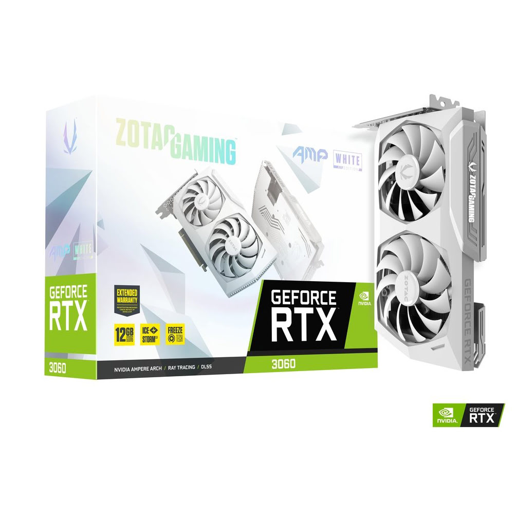 ZOTAC RTX 3060 AMP WHITE EDITION LHR  - Carte graphique ZOTAC - 0