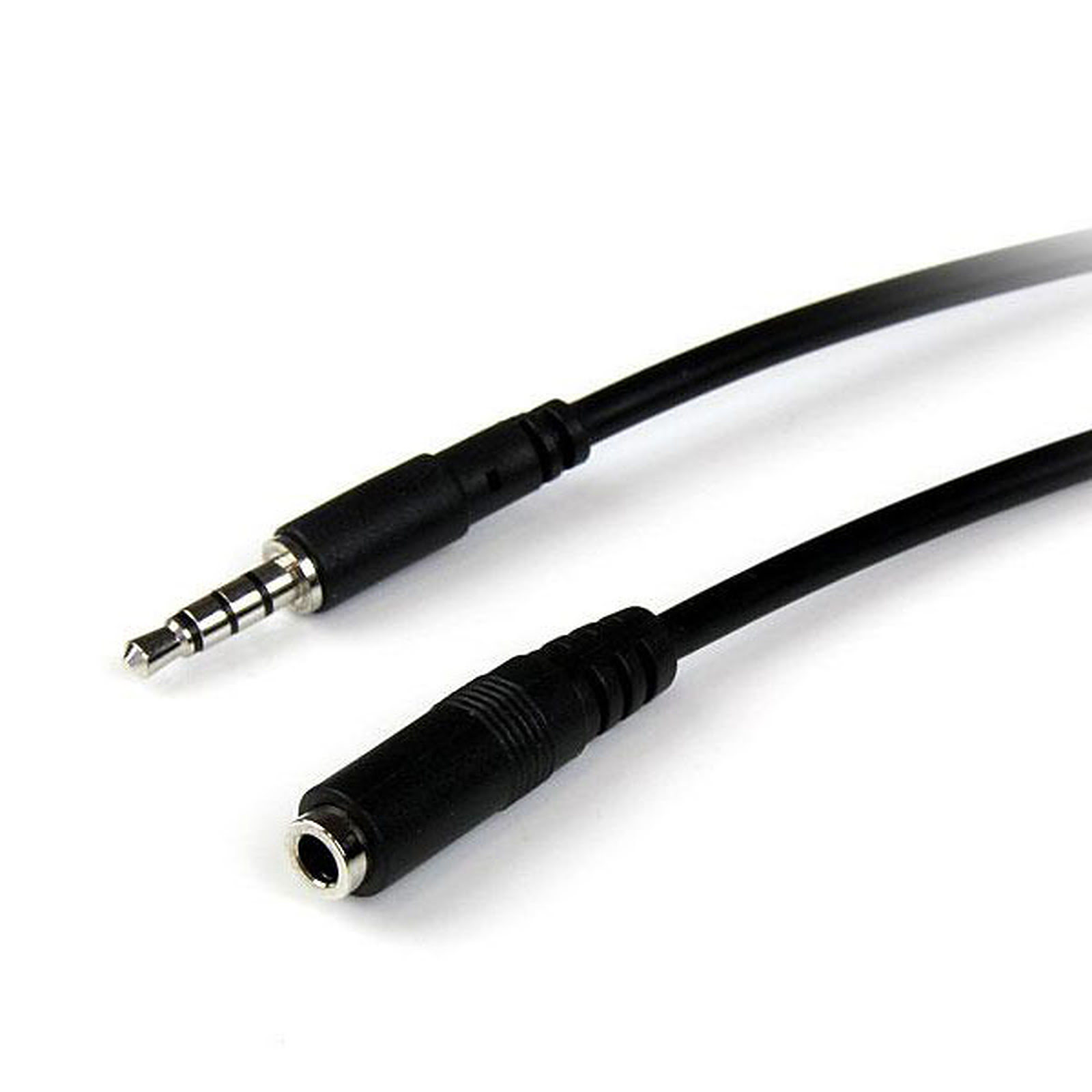 Rallonge M/F Jack 3.5mm 4pts - 2m - Connectique TV/Hifi/Video