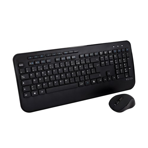 V7 Clavier AZERTY franA�ais complet avec repose mains CKW300FR a�� Black
