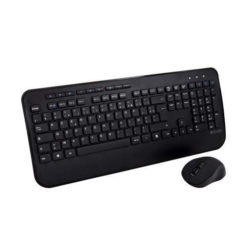 V7 Clavier AZERTY français complet avec repose-mains CKW300FR – Noir