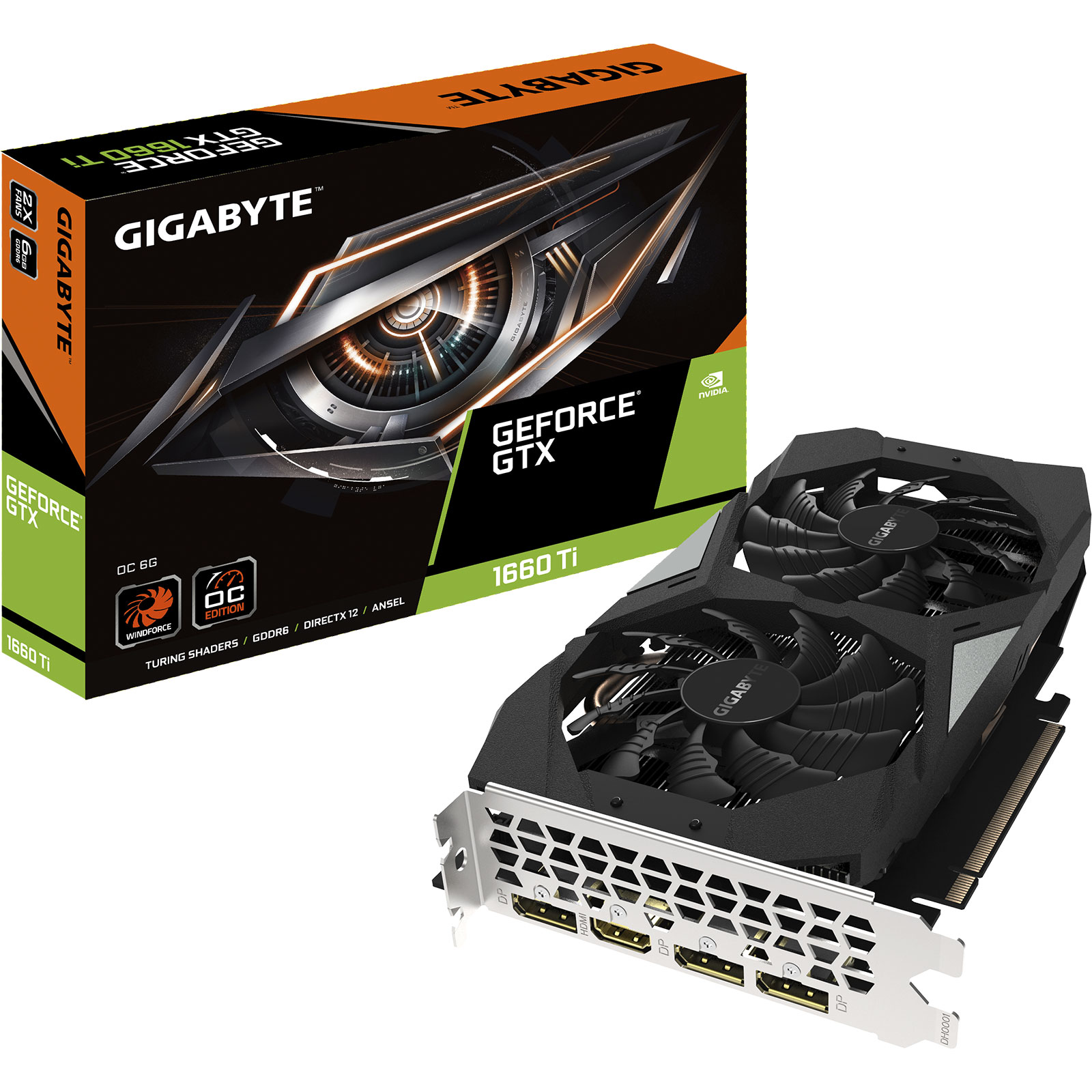 Gigabyte GTX 1660 Ti OC 6G  - Carte graphique Gigabyte - 0