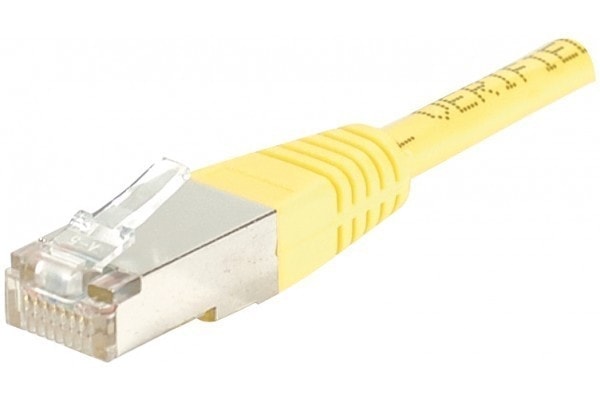 Patch RJ45 cat6 FTP 30cm Jaune  - Connectique réseau - grosbill.com - 0